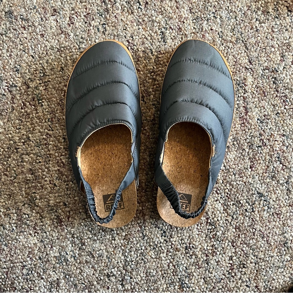 Reef Blue Gray Mules Slip-On Clogs